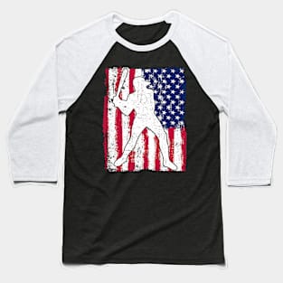 Patriotic Baseball American Flag 4th of July Funny Gift Baseball T-Shirt